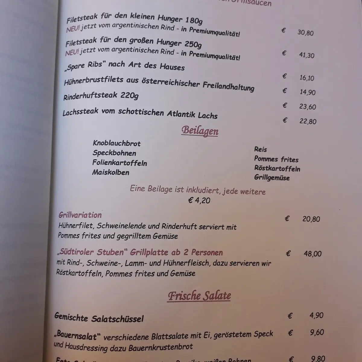 Speisekarte photo 3