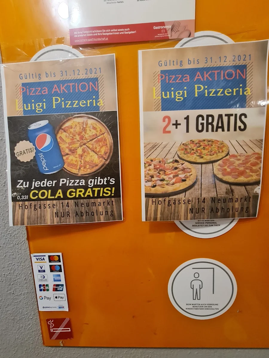 Speisekarte, Pizzeria Neumarkt
