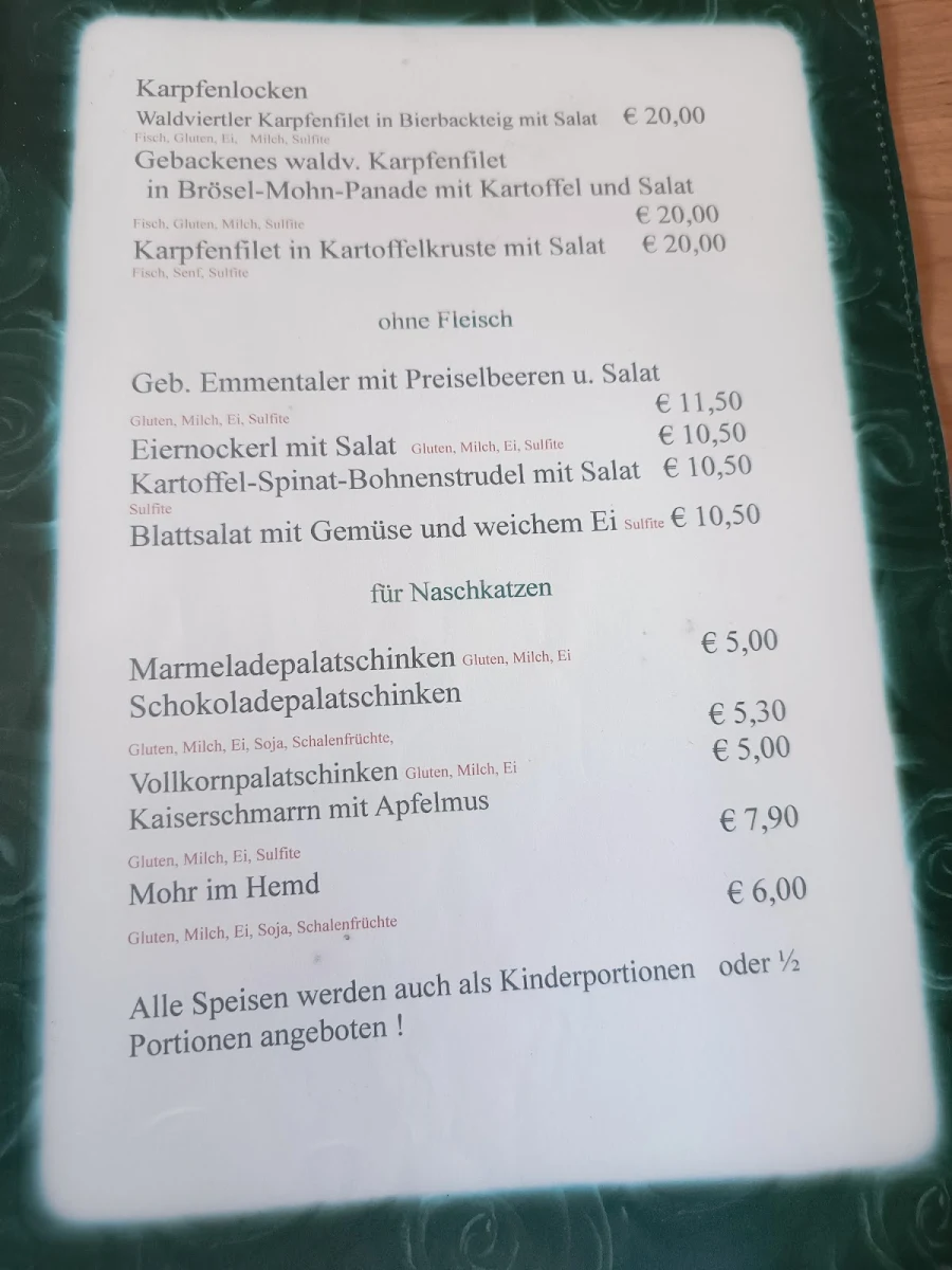 Speisekarte photo 2