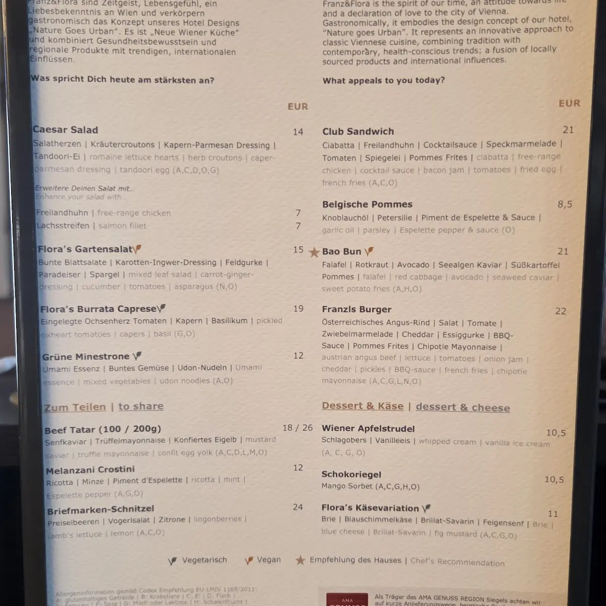 Speisekarte photo 1