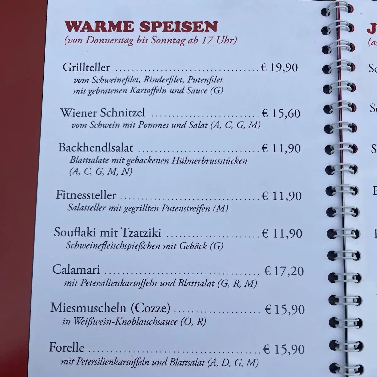 Speisekarte photo 1