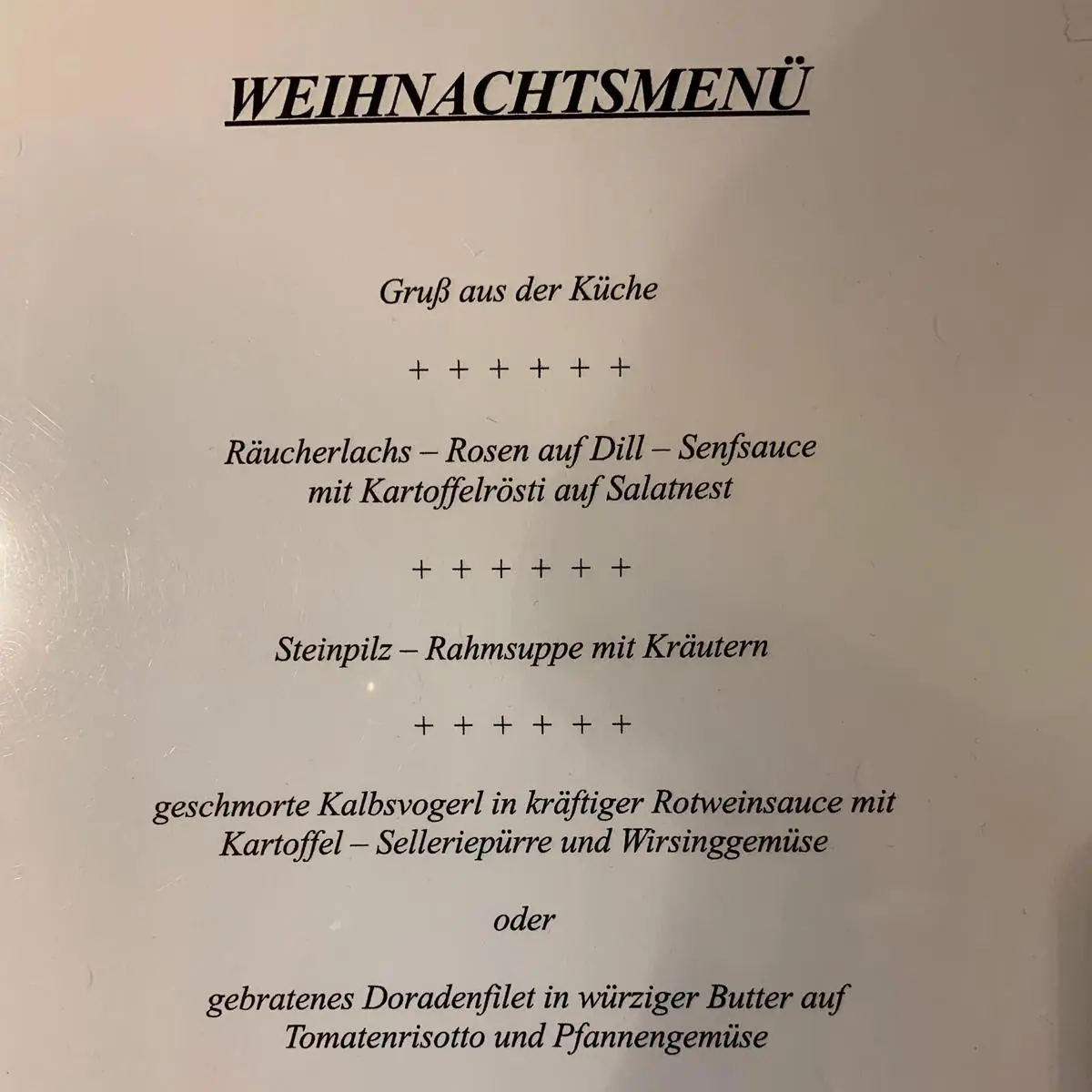 Speisekarte photo 1
