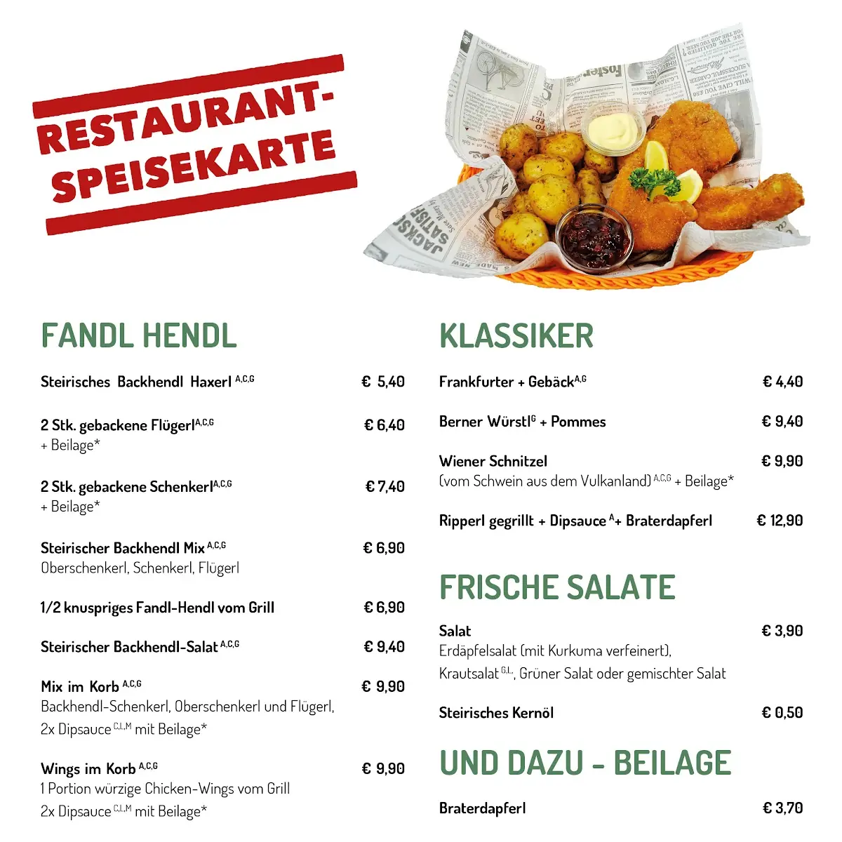 Speisekarte photo 1