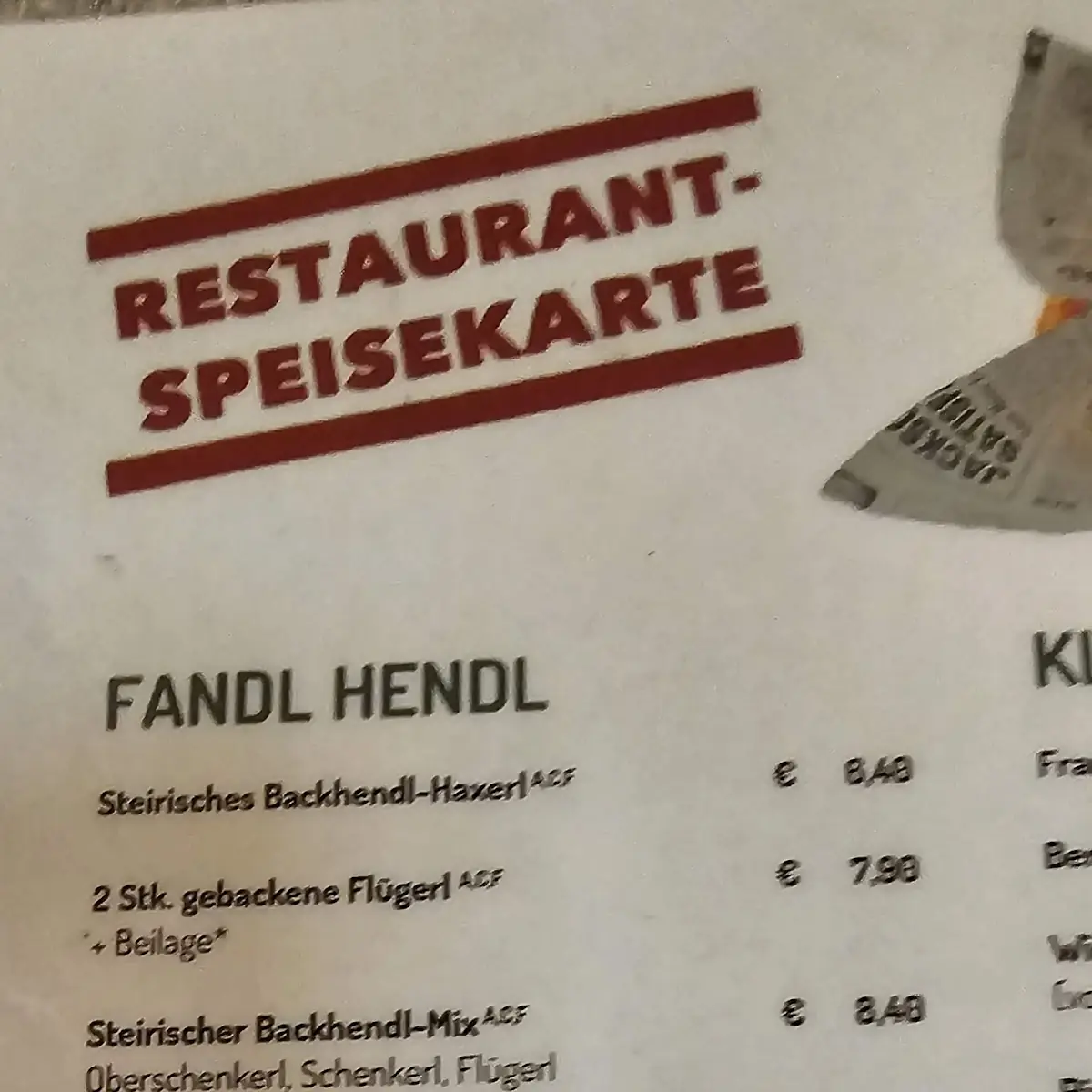 Speisekarte photo 5