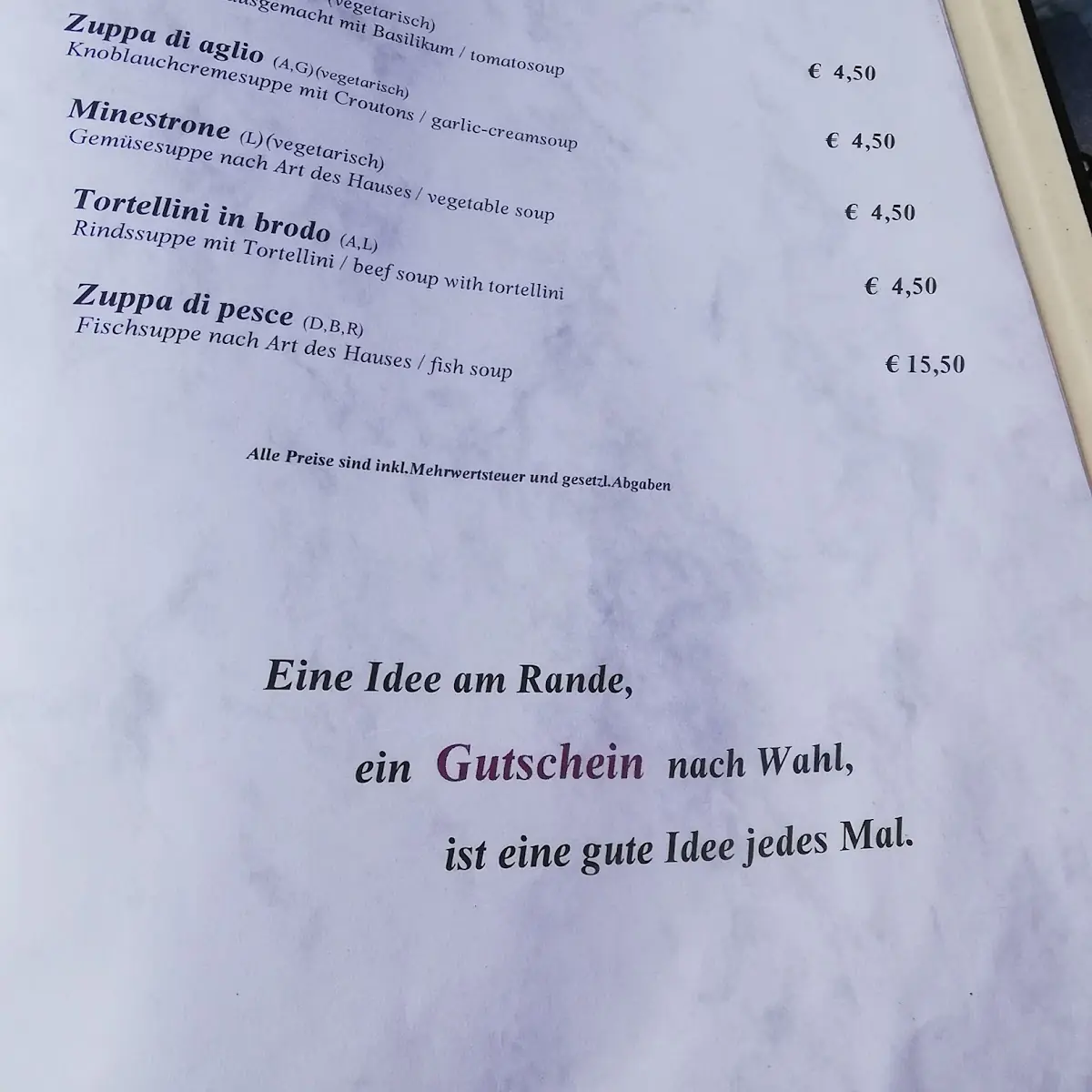 Speisekarte photo 4