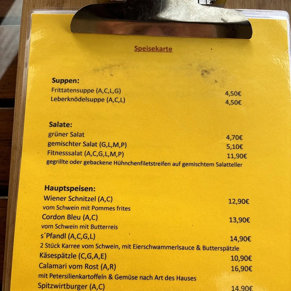 Speisekarte photo 1