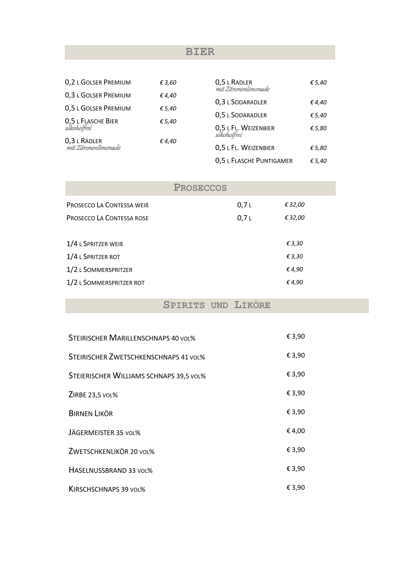 Speisekarte photo 3