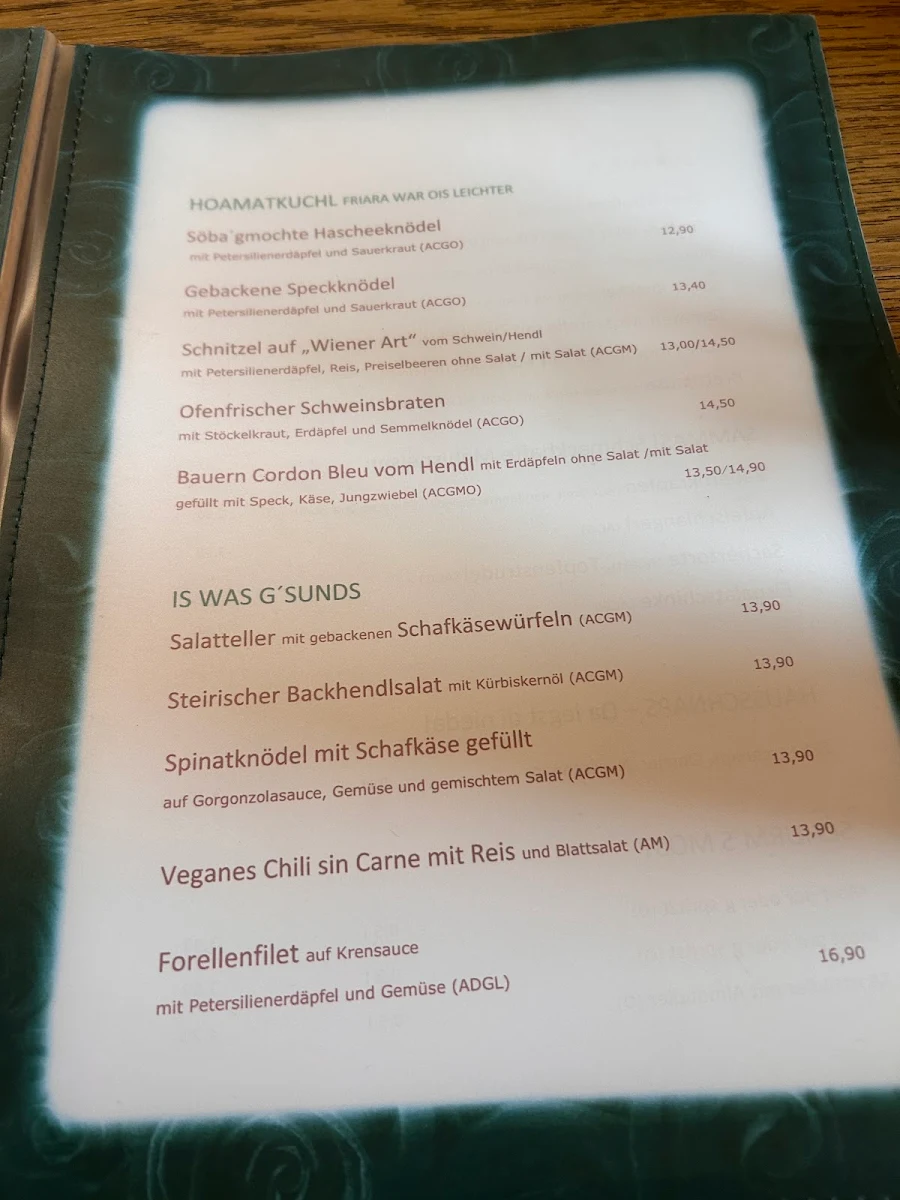 Speisekarte photo 2