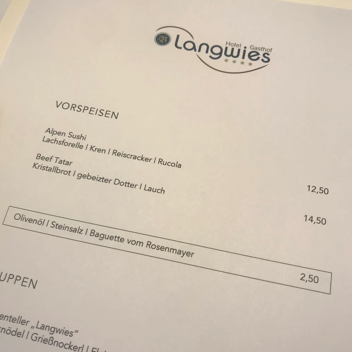 Speisekarte photo 1