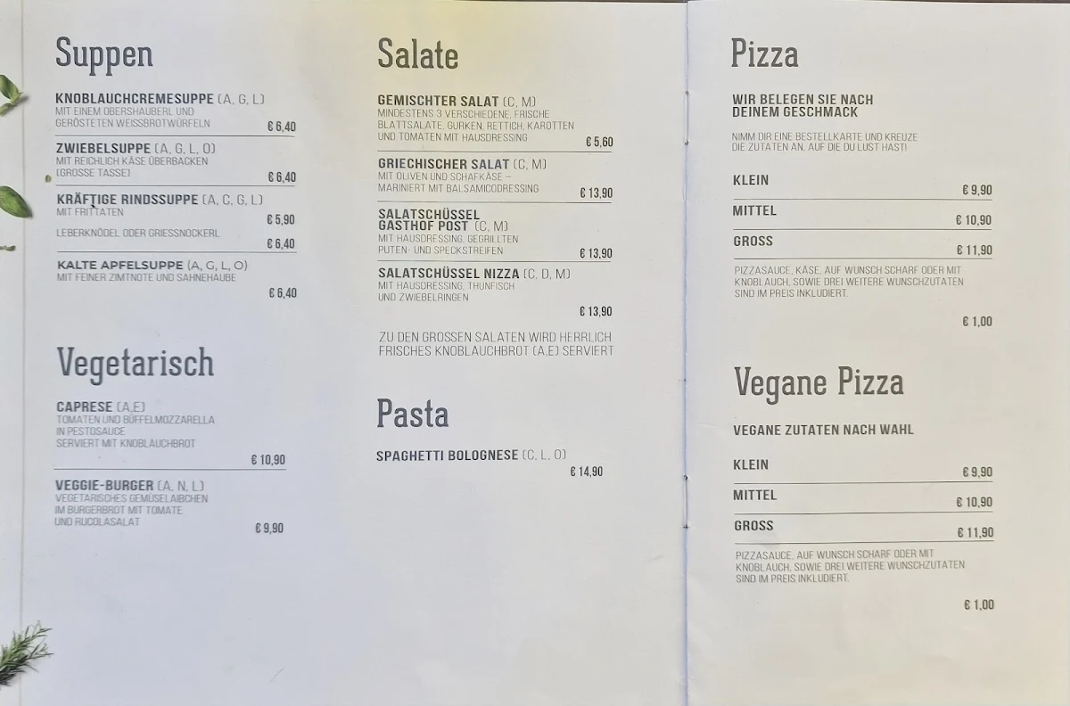 Speisekarte photo 2