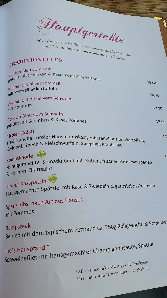 Speisekarte photo 1