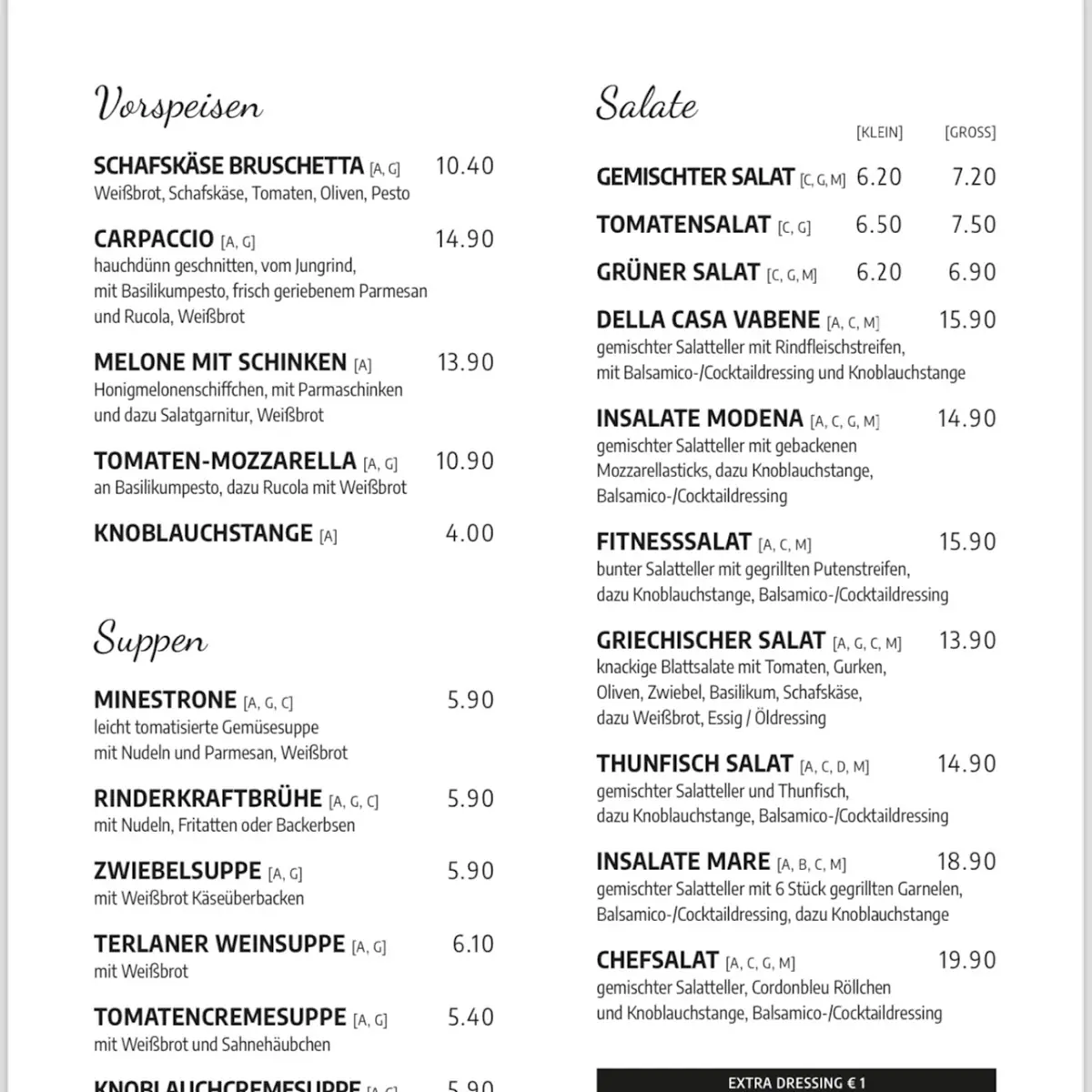 Speisekarte photo 2