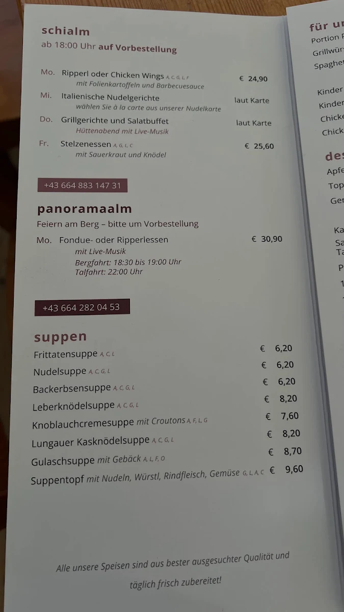 Speisekarte photo 3