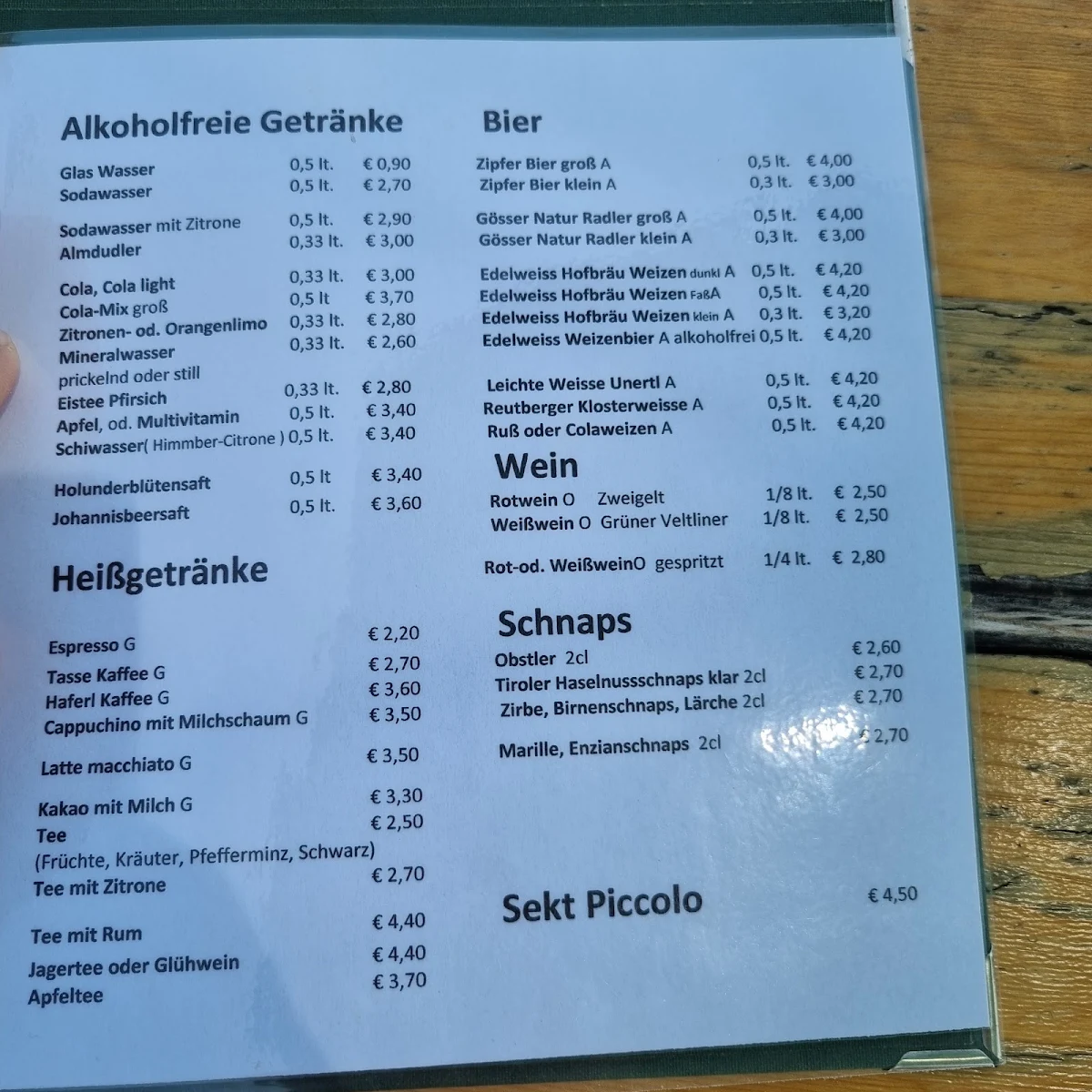 Speisekarte photo 4