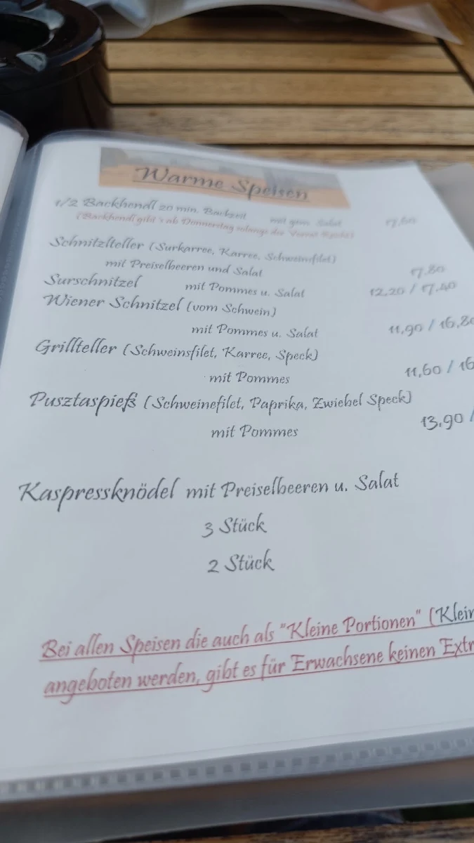 Speisekarte photo 2