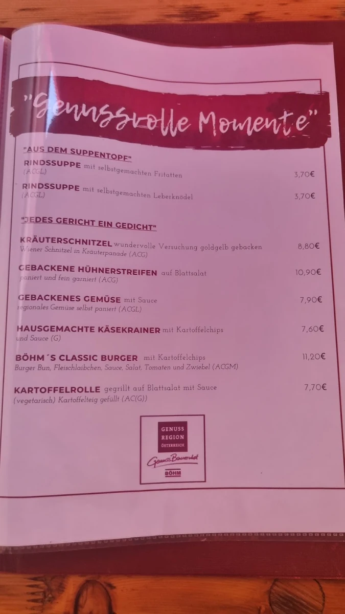 Speisekarte photo 2