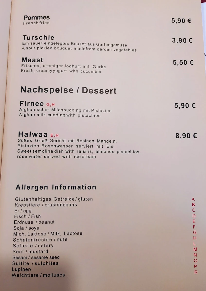 Speisekarte photo 1