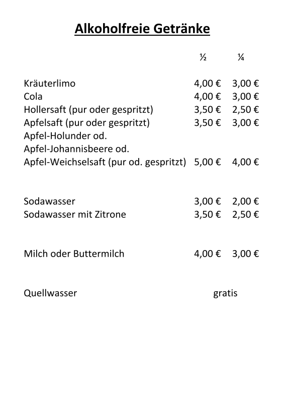 Speisekarte photo 4