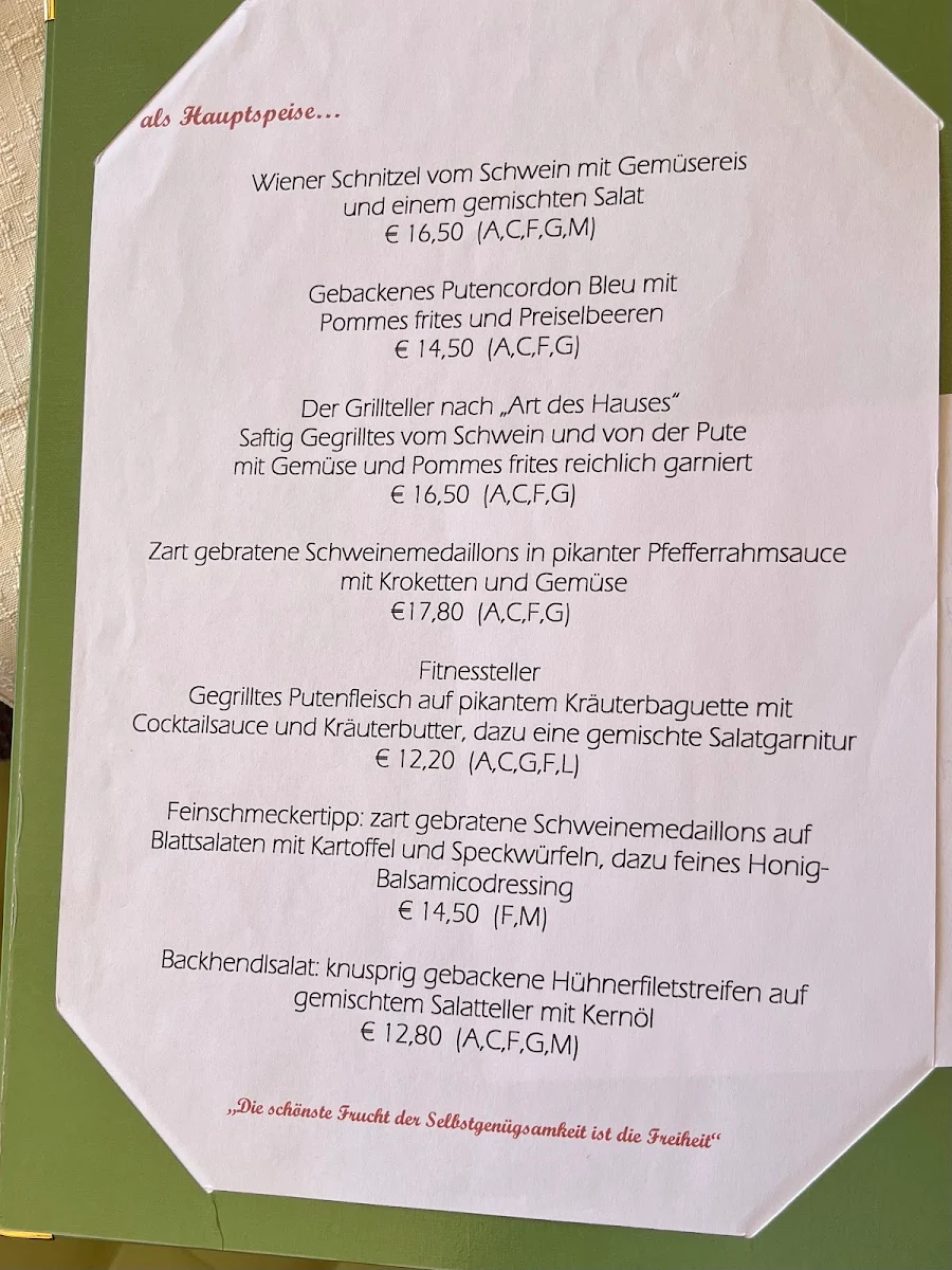 Speisekarte photo 1