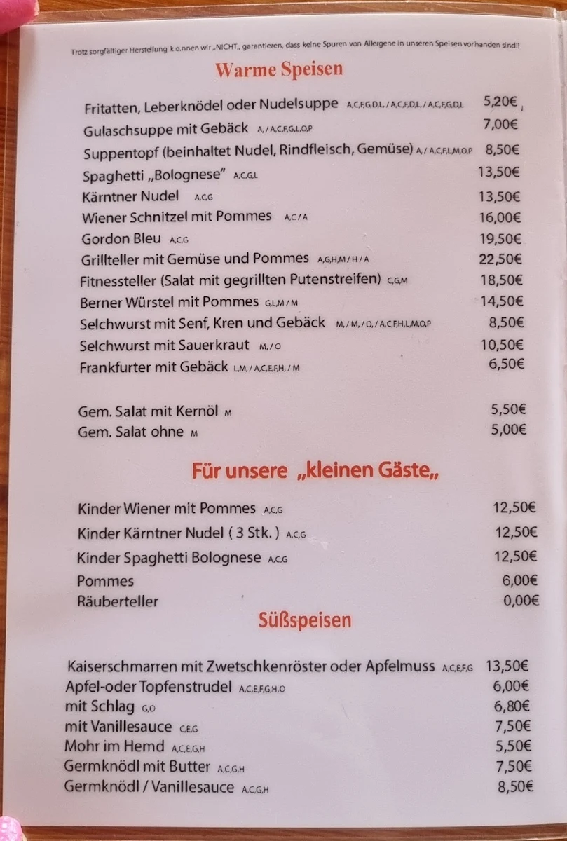 Speisekarte photo 2