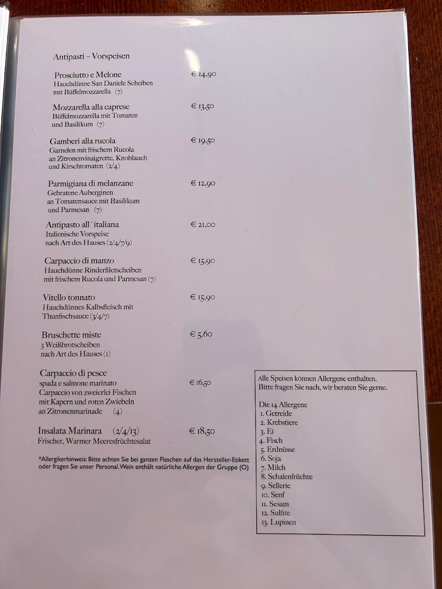 Speisekarte photo 2
