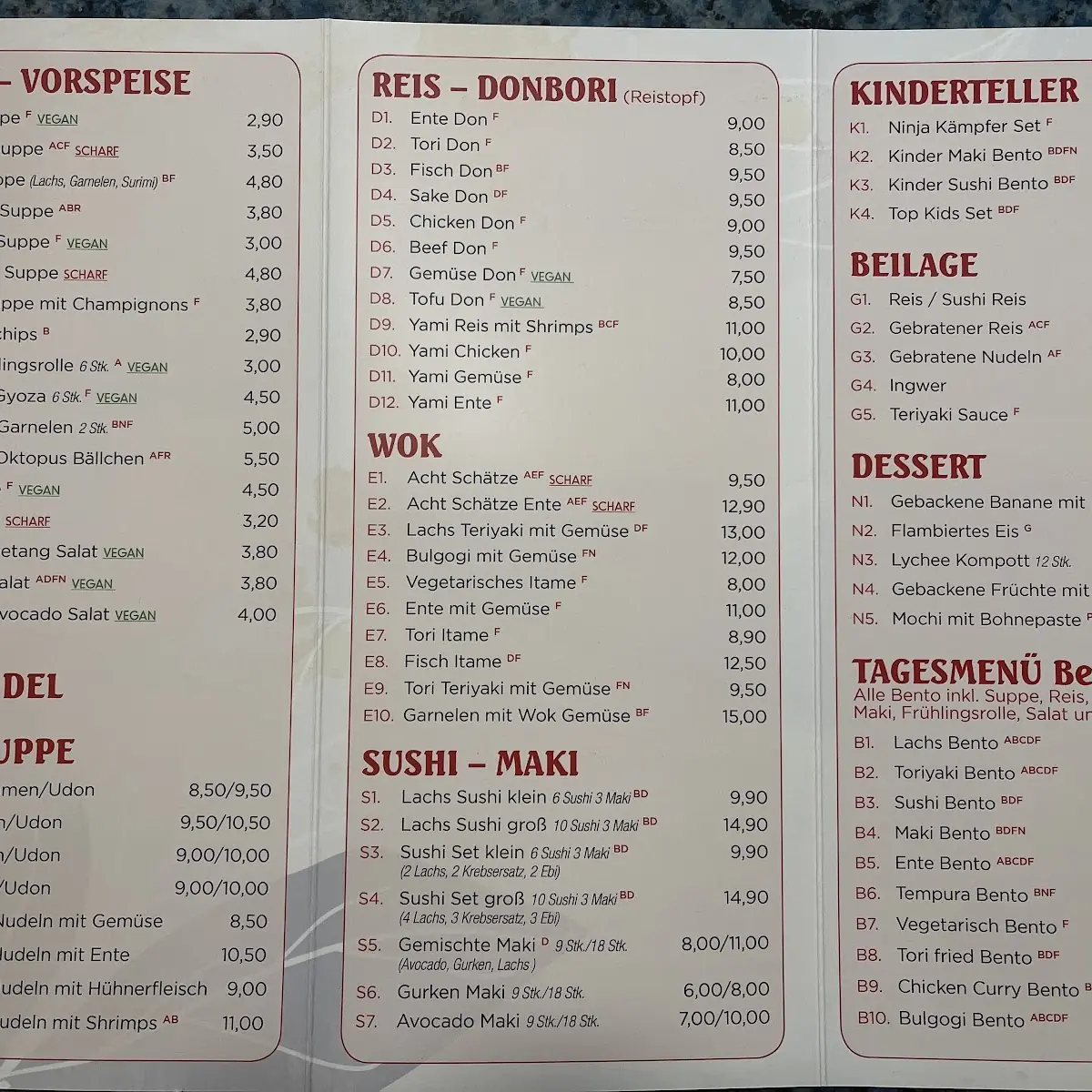 Speisekarte photo 2