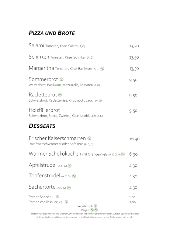 Speisekarte photo 1