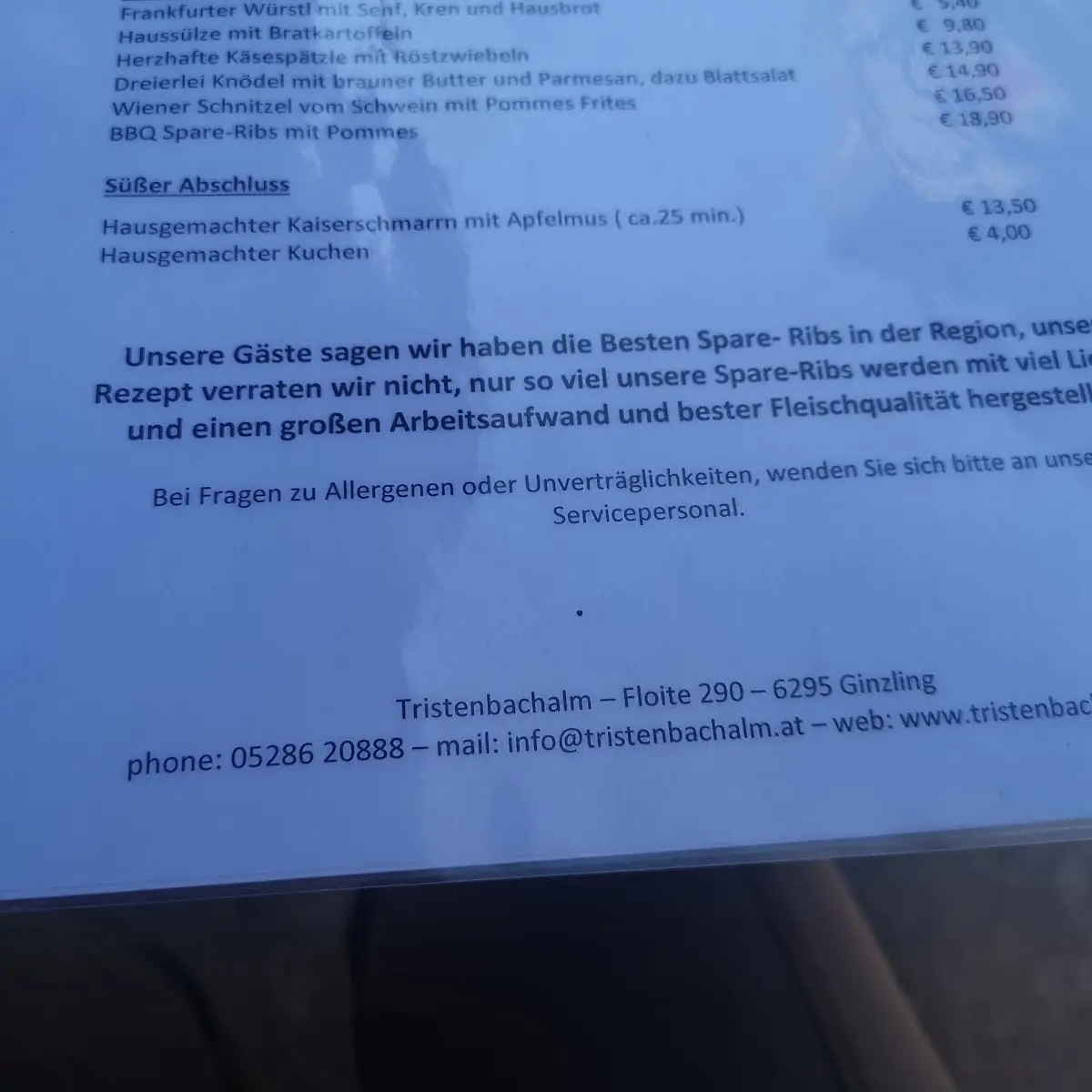 Speisekarte photo 9