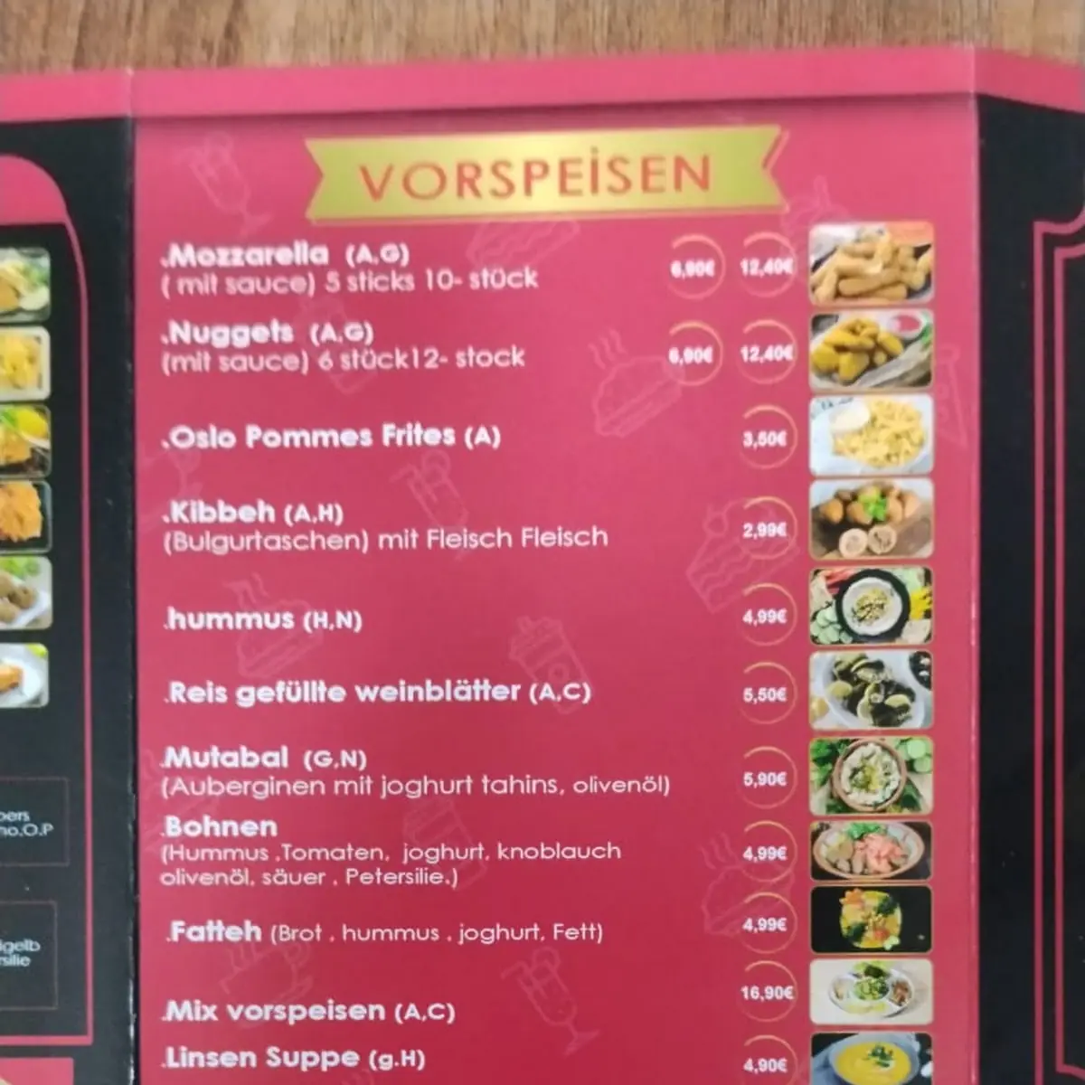 Speisekarte photo 3