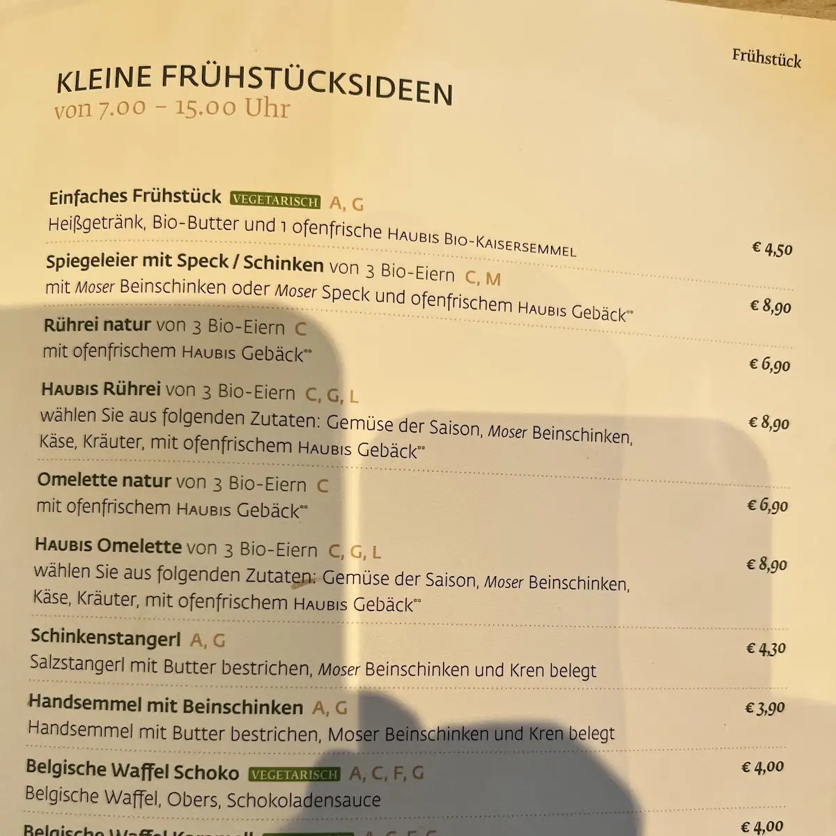 Speisekarte photo 1