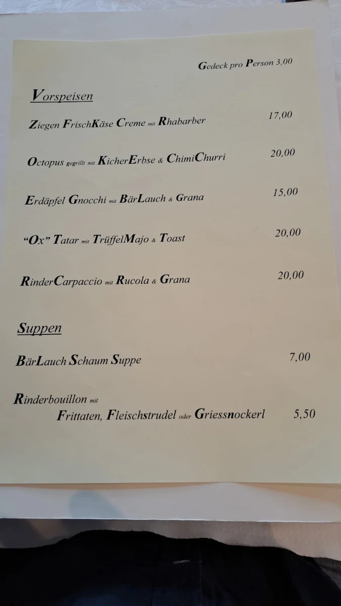 Speisekarte photo 1