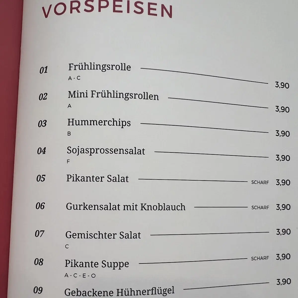 Speisekarte photo 2