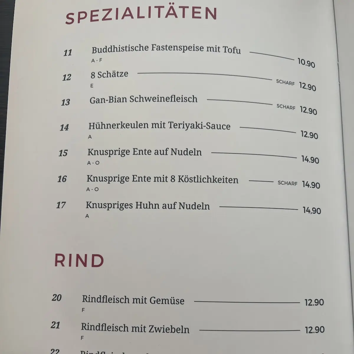 Speisekarte photo 7