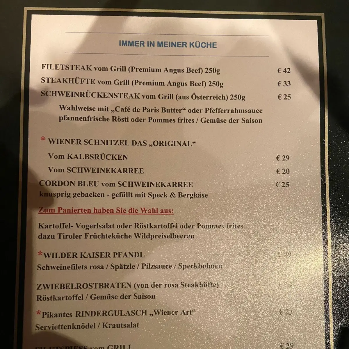 Speisekarte photo 2