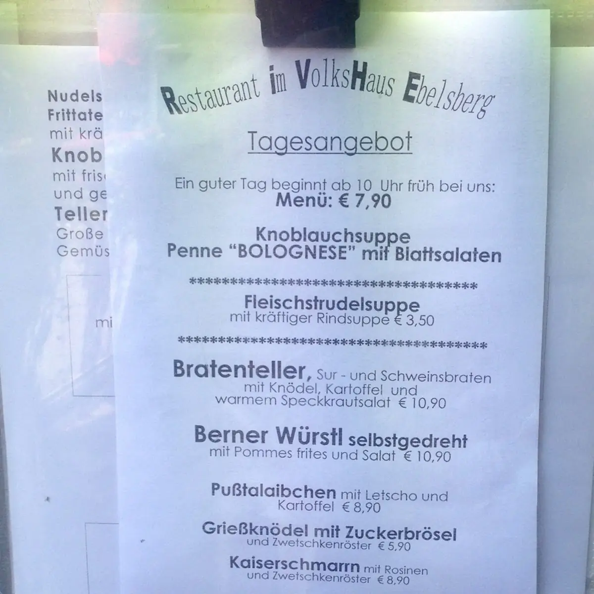 Speisekarte photo 1
