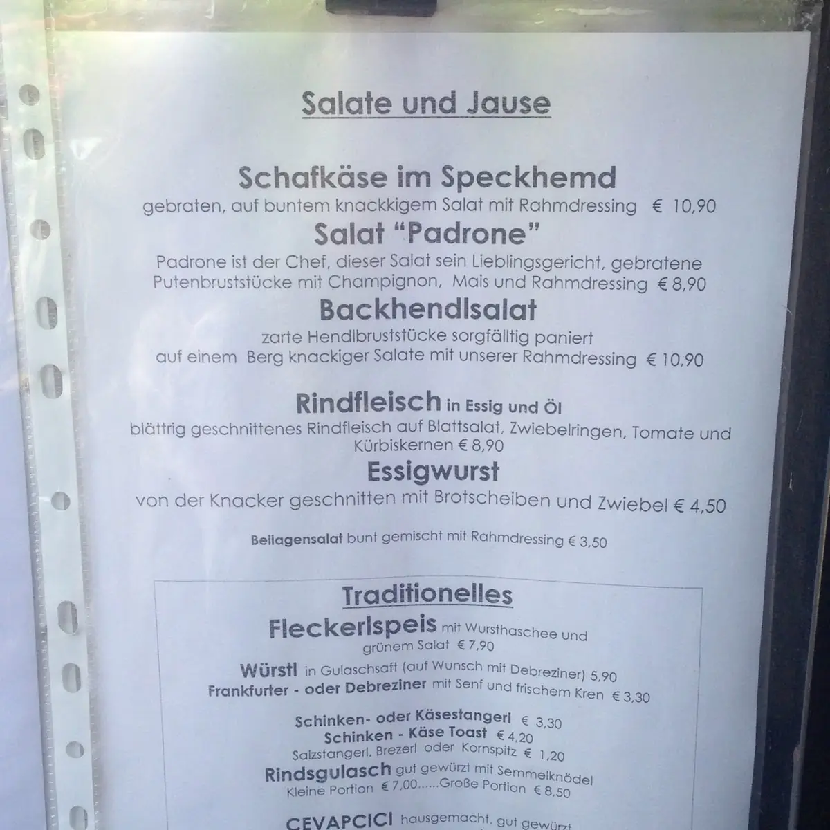 Speisekarte photo 2