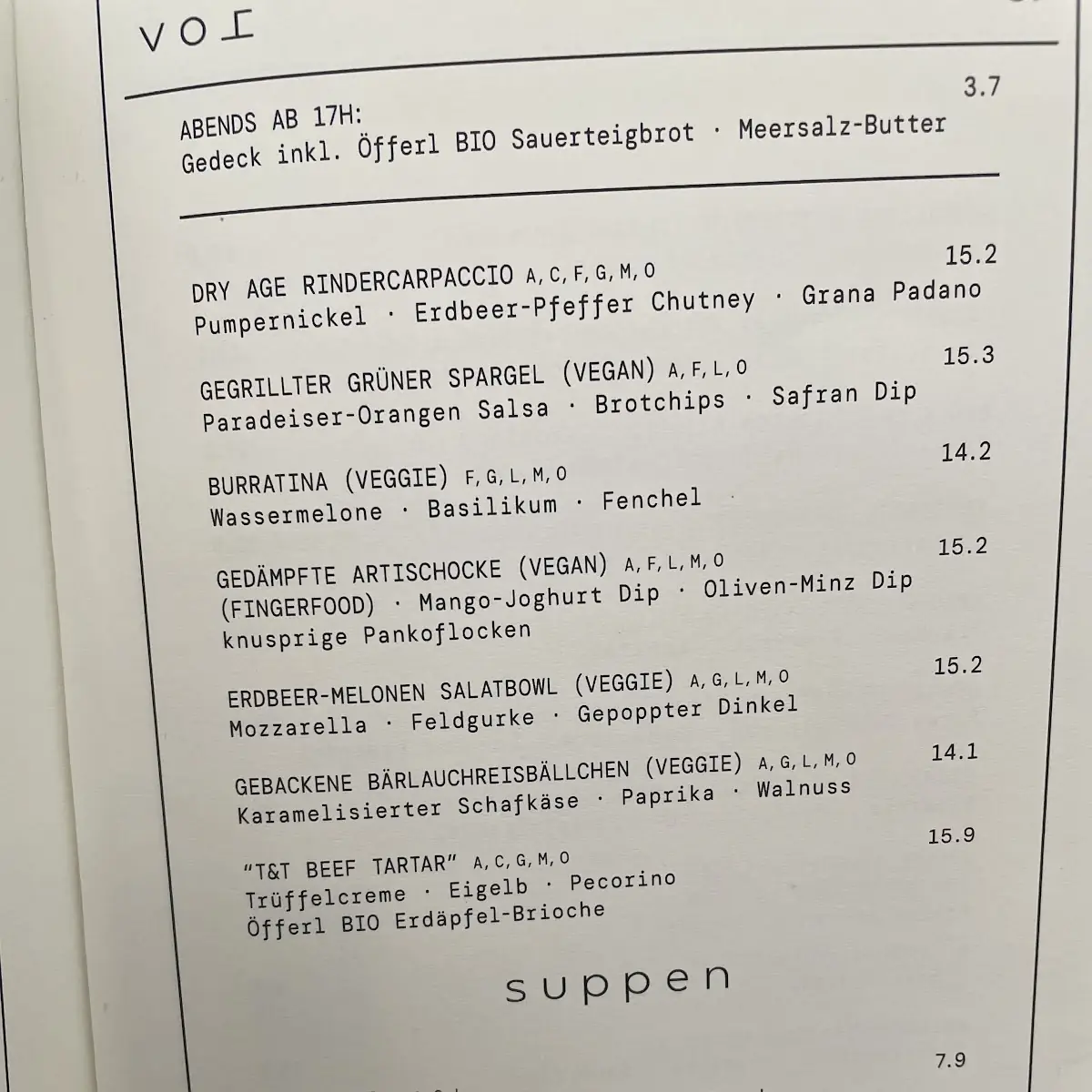 Speisekarte photo 1