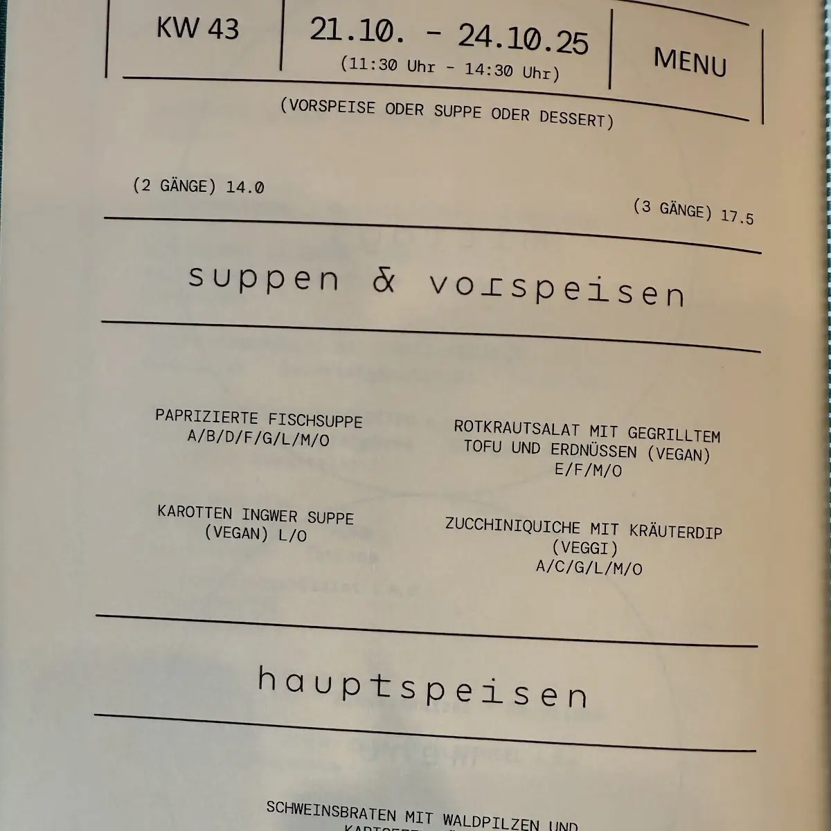 Speisekarte photo 2