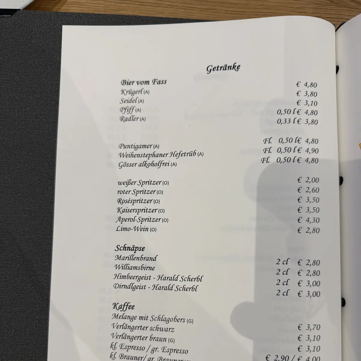 Speisekarte photo 1