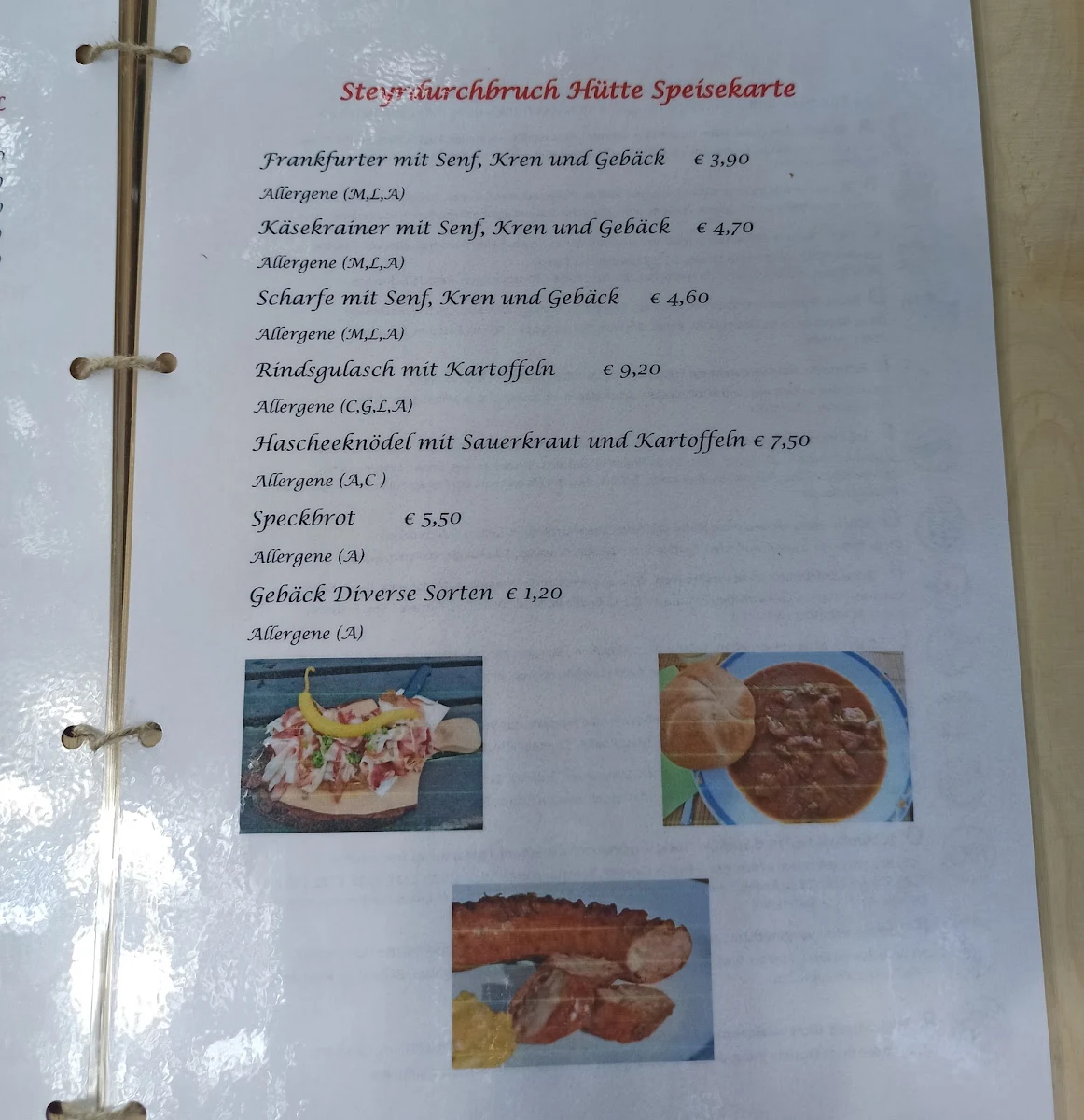 Speisekarte photo 3