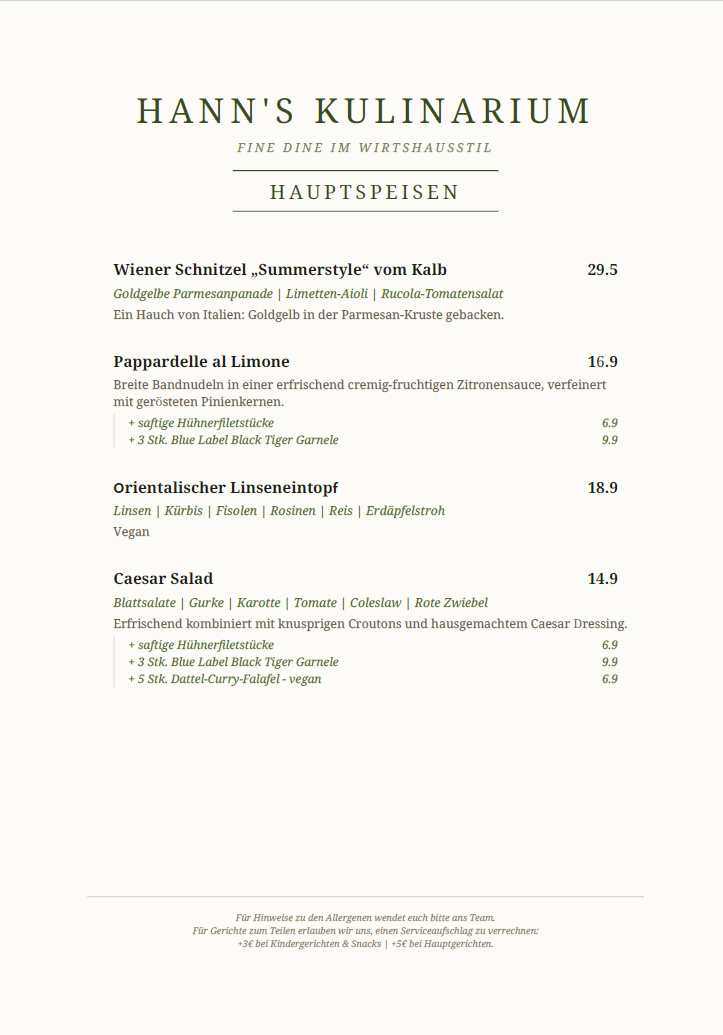 Speisekarte photo 3