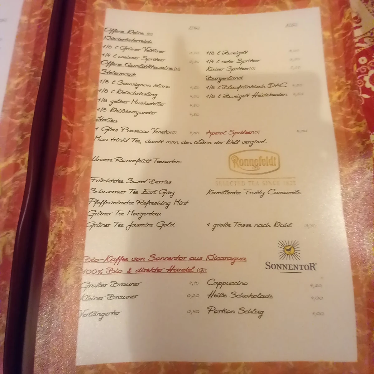 Speisekarte photo 3