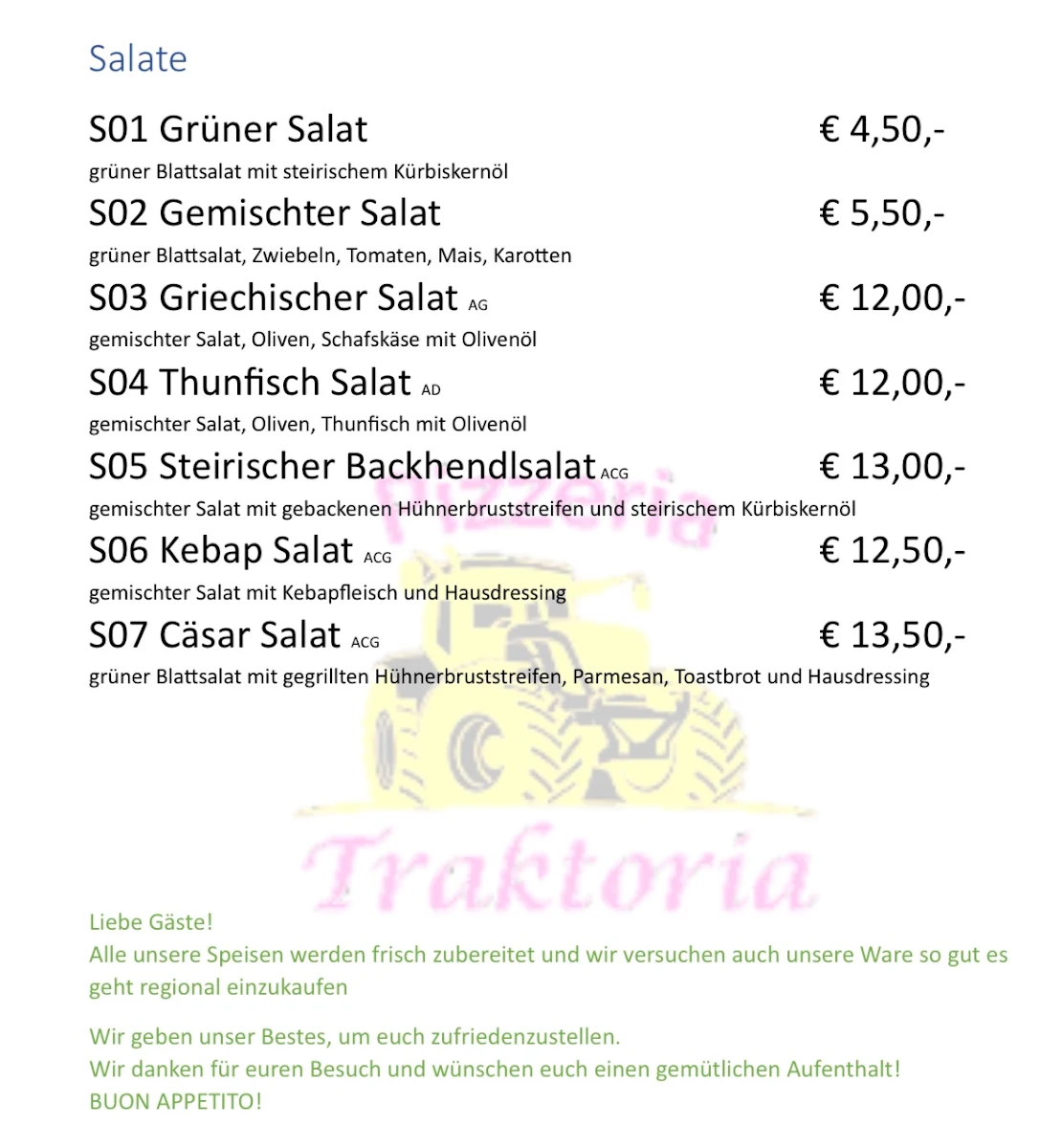 Speisekarte photo 2