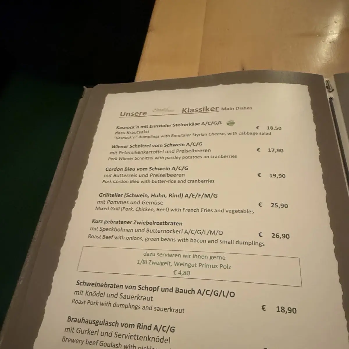 Speisekarte photo 4
