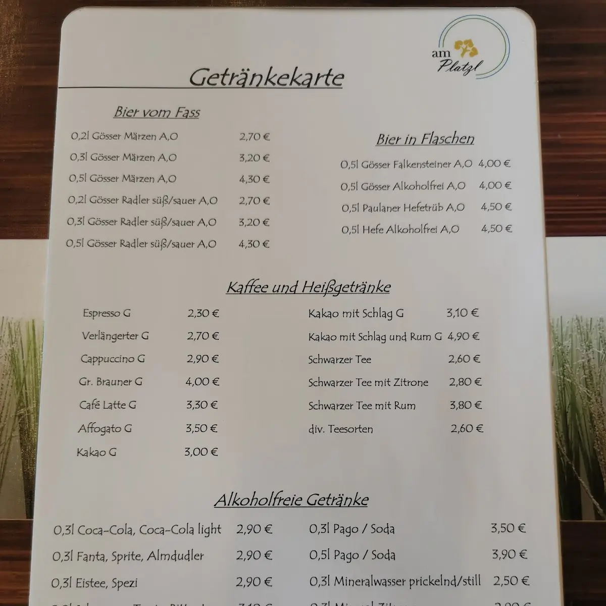 Speisekarte photo 2