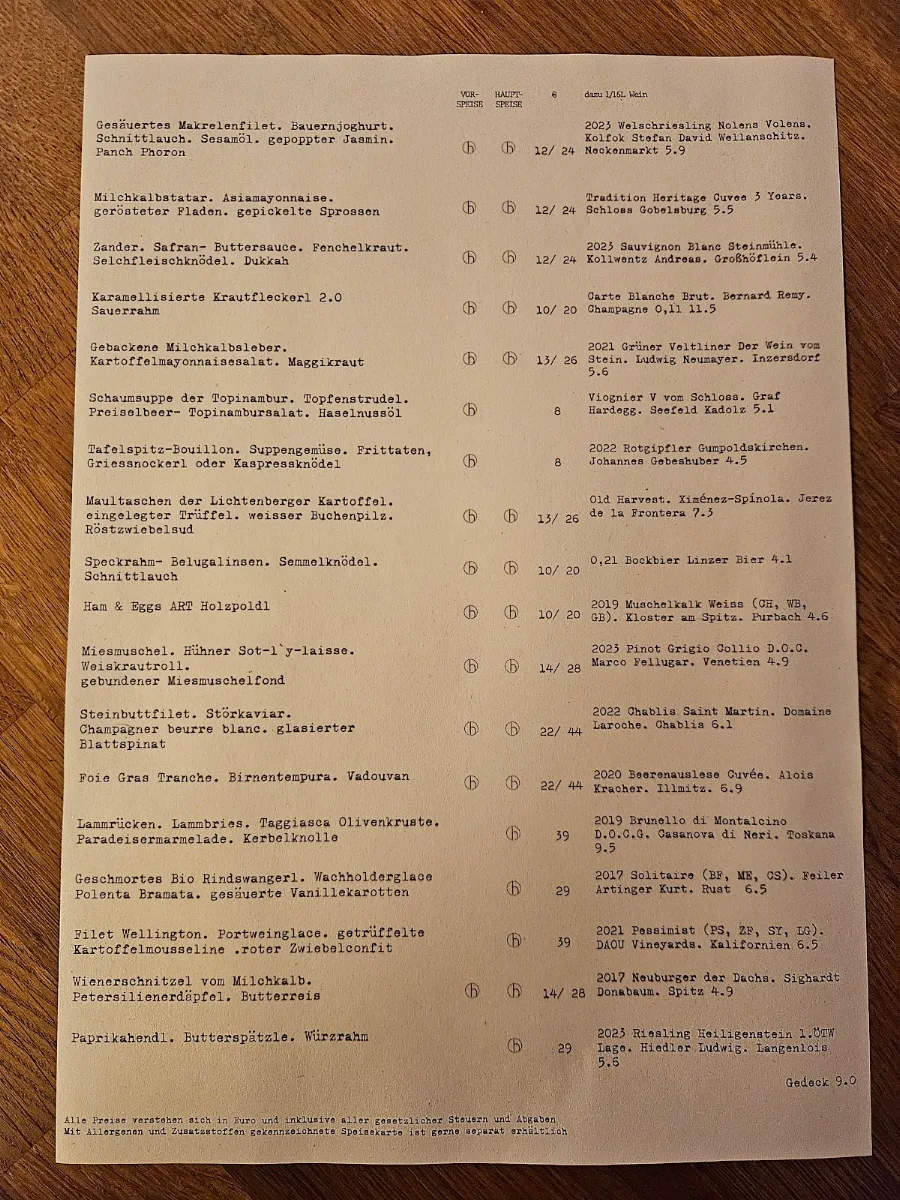 Speisekarte photo 2