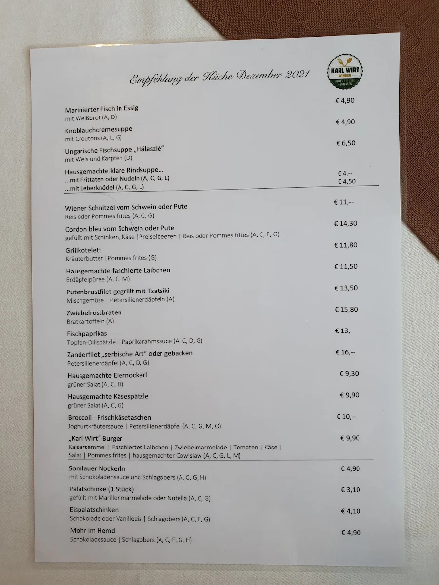 Speisekarte photo 1
