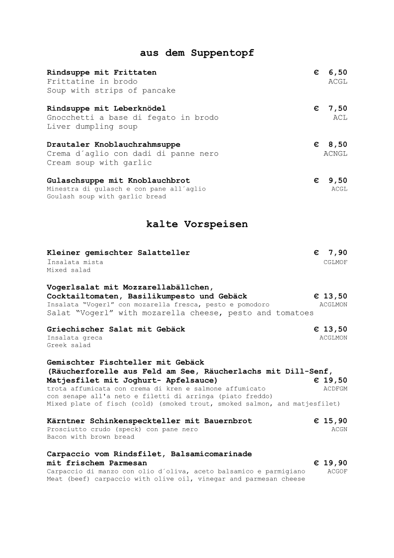 Speisekarte photo 8