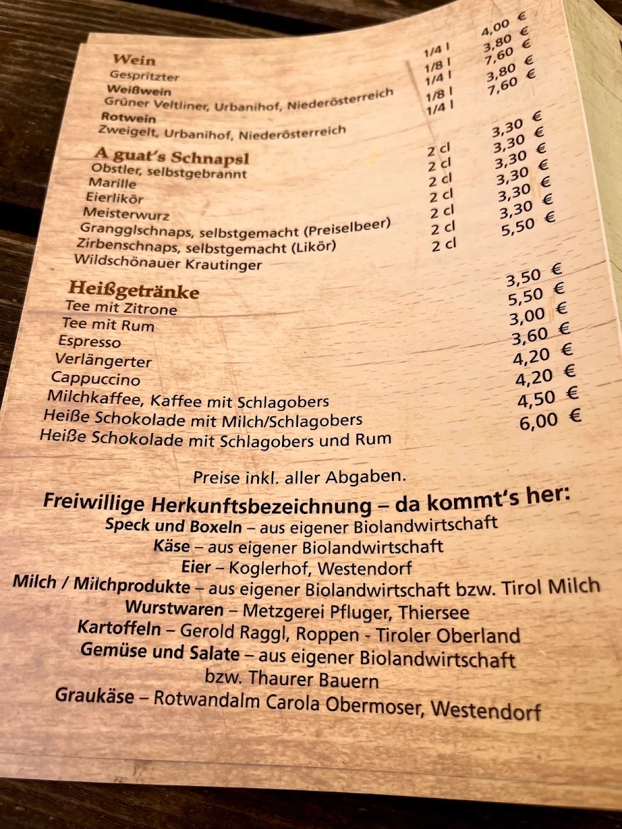 Speisekarte photo 1