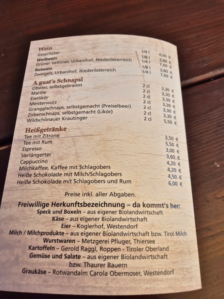 Speisekarte photo 2